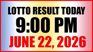Lotto Result Today 9pm Draw June 22, 2026 PCSO