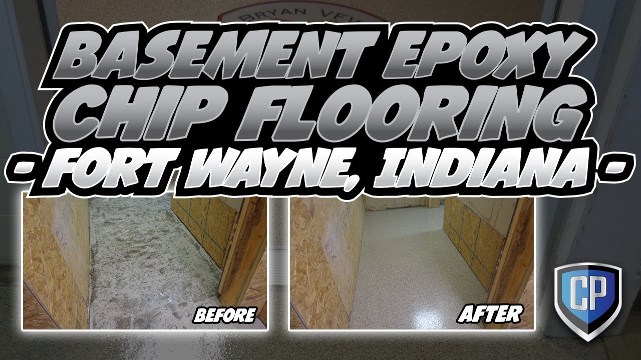 Basement Epoxy Chip Flooring Fort Wayne Indiana Youtube