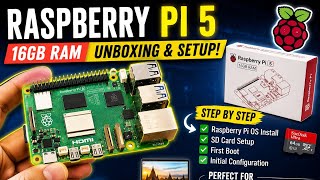 Raspberry Pi 5 (16GB) Unboxing &amp; Full Setup Guide 🔥 | Install Raspberry Pi OS Step by Step
