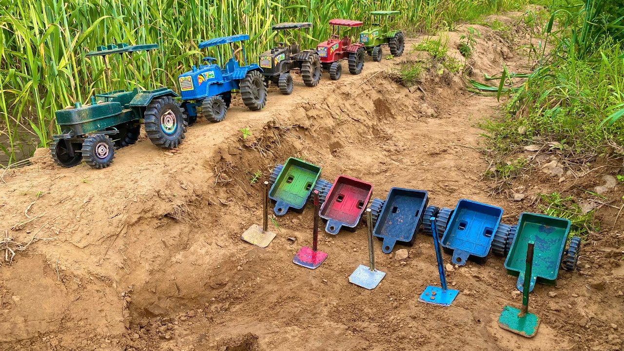 And now that friend came down from the edge of the field with a trolley.