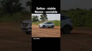 tata nexon vs kia seltos Stability from 73kmph with ESP off #tata #nexon #seltos