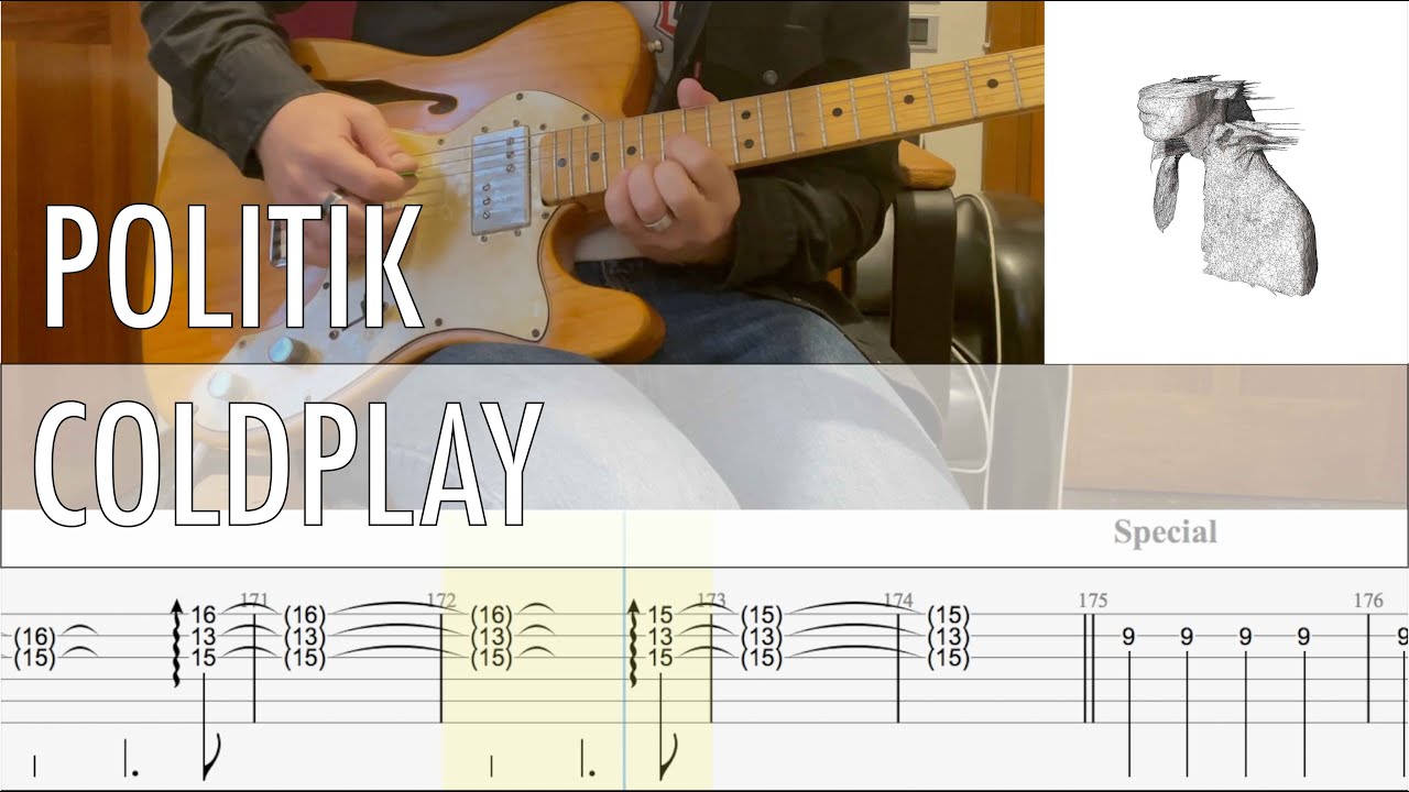 Politik Coldplay Cover • Guitar Tab • Tutorial • Lesson YouTube
