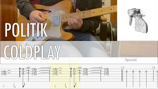 Politik Coldplay Cover • Guitar Tab • Tutorial • Lesson