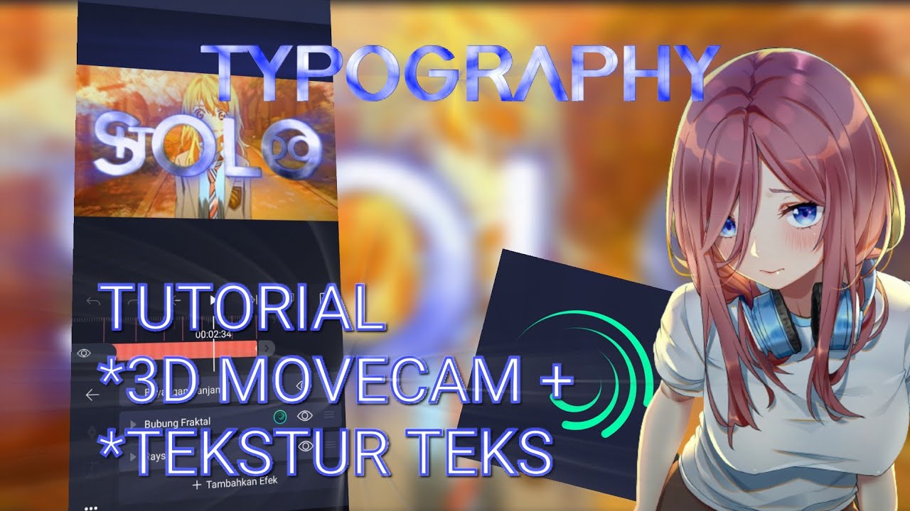 Tutorial 3D Camera Movement Like AE AMV Typography / Typography semi ...