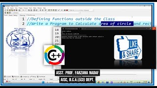 8 Defining Member Functions  with Live Demo
