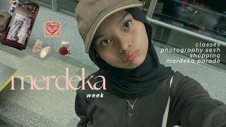 first ever merdeka parade & building chemistry with classmates 