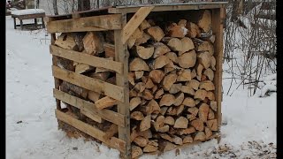 Lifting and stacking firewood sucks! These mini wood sheds are a very simple efficient way of storing and moving firewood with 