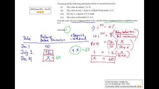 SOA Exam FM Question 45 | Dollar-Weighted v. Time-Weighted Rate of Return