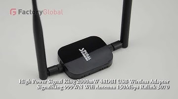 NW-C1366 High Power Signal King 2000mW 48DBI USB Wireless Adaptor SignalKing Wifi Antenna 150Mbps