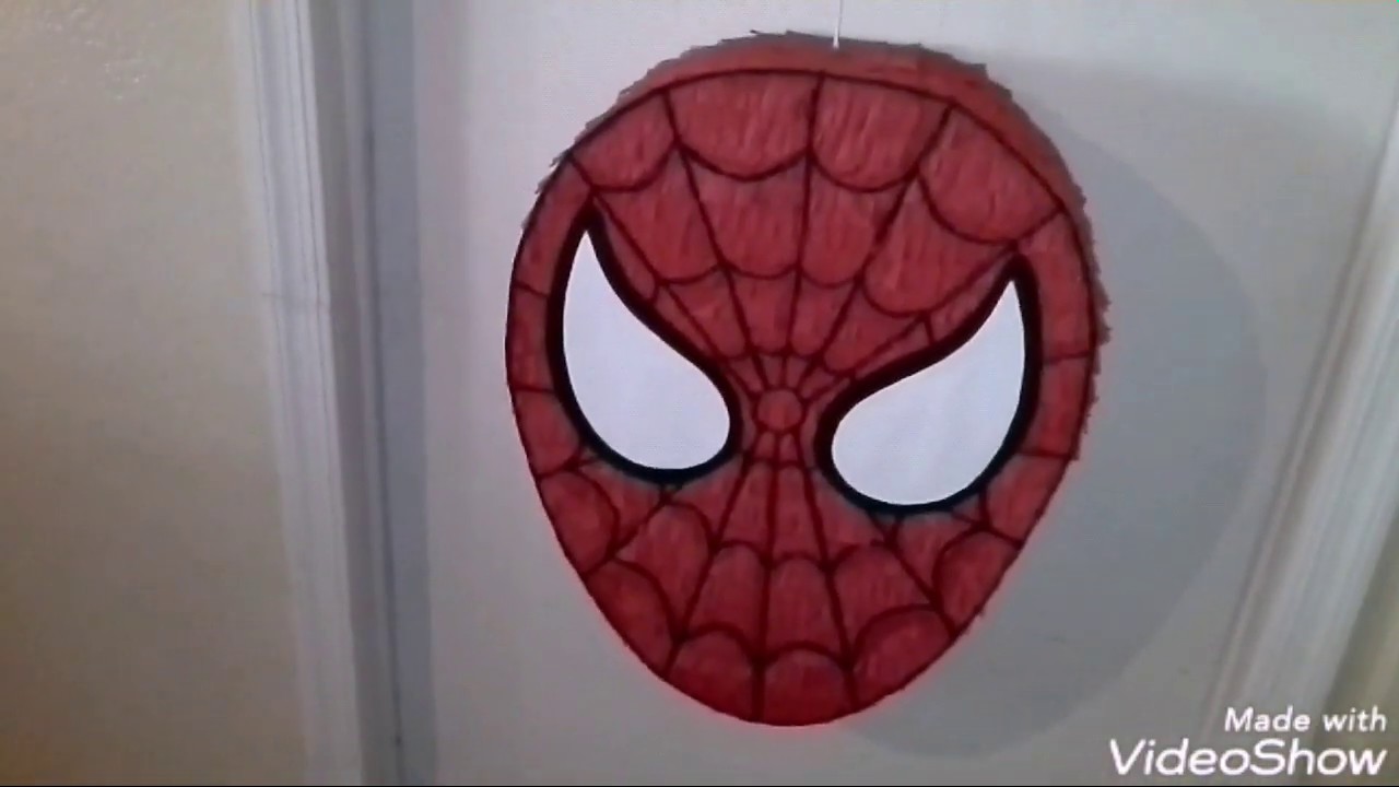 Como hacer una piñata de cabeza de el hombre araña facil. (spider Man head  piñata) - YouTube