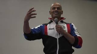 No Filthy Days Off! Fred Rosser greets NJPW Academy, and issues tag challenge!