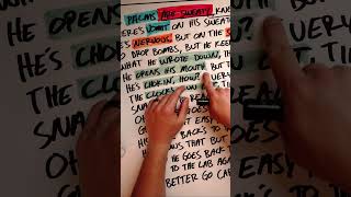 Handwriting "Lose Yourself" by Eminem
