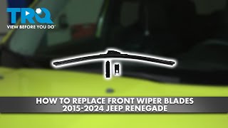 How to Replace Front Wiper Blades 2015-2024 Jeep Renegade