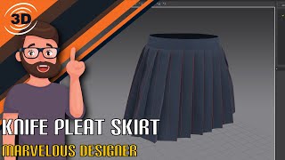Marvelous Designer Make a Skirt with Knife Pleats