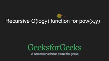 Recursive O(logy) function for pow(x,y) | GeeksforGeeks