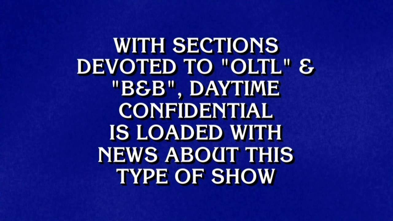 Jeopardy! - Daytime Confidential 