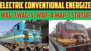 WAG 7 loco startup। ELECTRIC conventional ENERGIZE। WAG 5 startup
