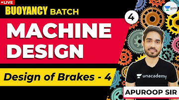 Design of Brakes - 4 | Machine Design | Lec - 4 | GATE 2021 ME Exam