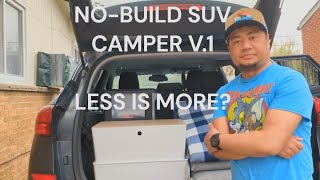 Minimalist no-build SUV camper 2019 Hyundai Tucson version 1