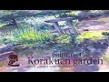 Painting the Korakuen garden with gansai watercolours
