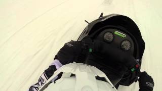 Snowmobile blows track at 115MPH+
