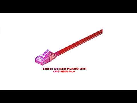 Video de Cable de red plano UTP CAT6 1 M Rojo