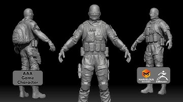 AAA Game Character | ZBrush & Marvelous Designer