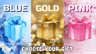 Choose Your Gift 🎁😍🤩🤮 Gold, Pink or Blue 💛💗💙  Are you lucky one? #giftboxchallenge