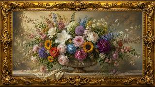 Framed Flower Painting | 8 Hours | TV wallpaper | 4K
