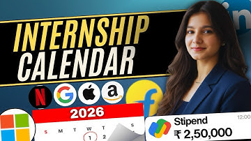 Internship Calendar 2026 Off-campus TECH | Step-by-step Roadmap crack offcampus internships in 2026