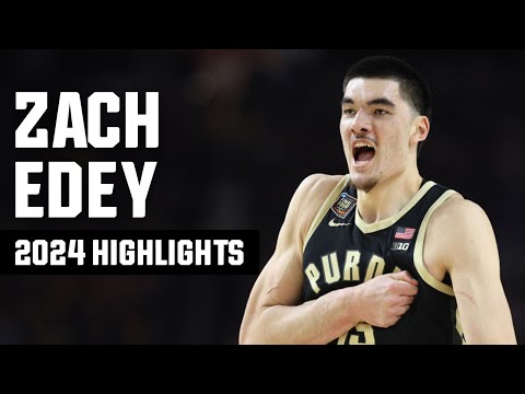 Zach Edey 2024 NCAA tournament highlights