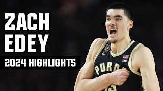 Zach Edey 2024 NCAA tournament highlights