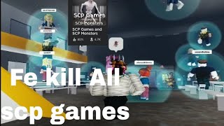 Roblox Fe Script Showcase | Fe kill all (scp games and scp monsters) | Fluxus and Hydrogen