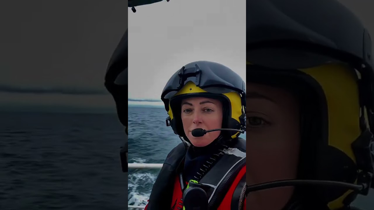 Irish Coast Guard - Deck Winch Training Part 1 POV female rescue crew!