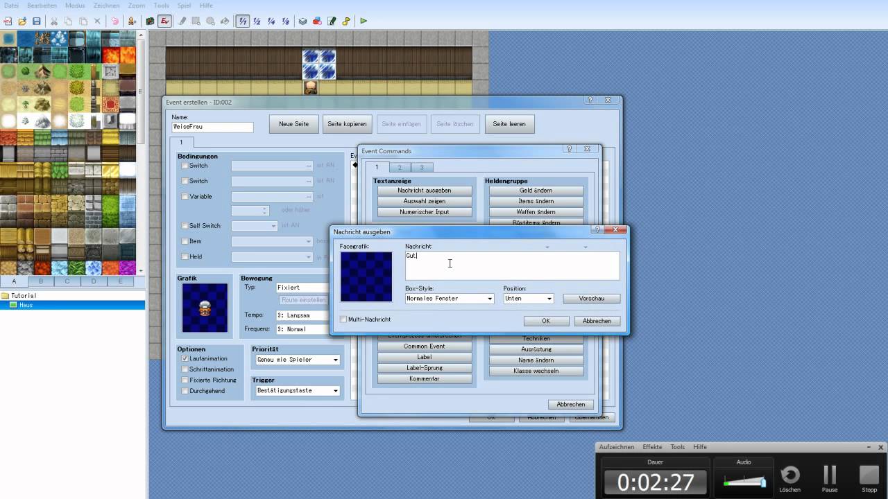 RPG Maker VX Tutorial - Events - [German] - YouTube