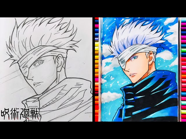 Drawing Gojo Satoru - Jujutsu Kaisen Season 2 #drawingtips #learntodra