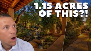 Inside a North Scottsdale Desert Oasis: 1.15  Acre Spanish Hacienda with Stream, Pool & Guest Casita