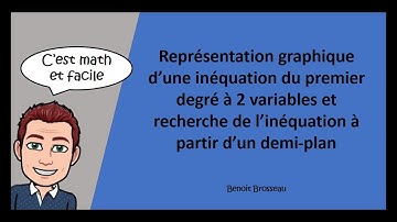 Représentation graphique d’une inéquation du premier degré à 2 variables et recherche inéquation