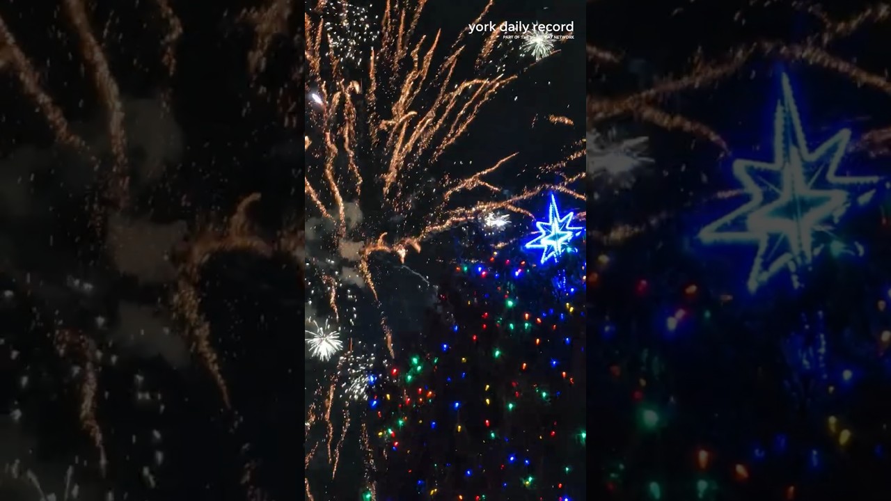 The first bloom of 2026, York White Rose drops on Continental Square with fireworks