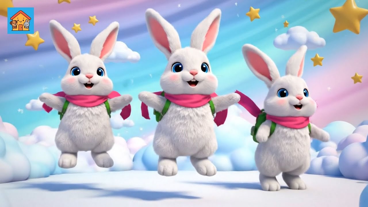 Animal Friends – Three Rabbit Jump | Trampoline Bunny | Kids Song - Kindness – Friendship – Love