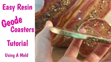 Easy Resin Geode Coasters Using a Resin Mold DIY!