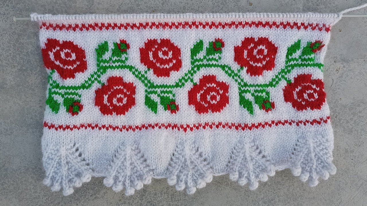 Very Easy Rose Sweater Design |