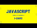 JavaScript da o'zgaruvchilar Vanilla js va Modern Js haqida