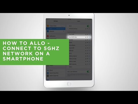 How to ALLO - Connect to 5ghz Network on a Smartphone