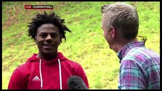 *FULL clip IShowSpeed runs down Cooper's Hill Cheese-Rolling