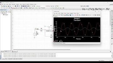 Inverting Amplifier Simulation || Multisim || Simulate Electronics
