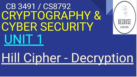 1.7.9 Hill Cipher Decryption in Tamil
