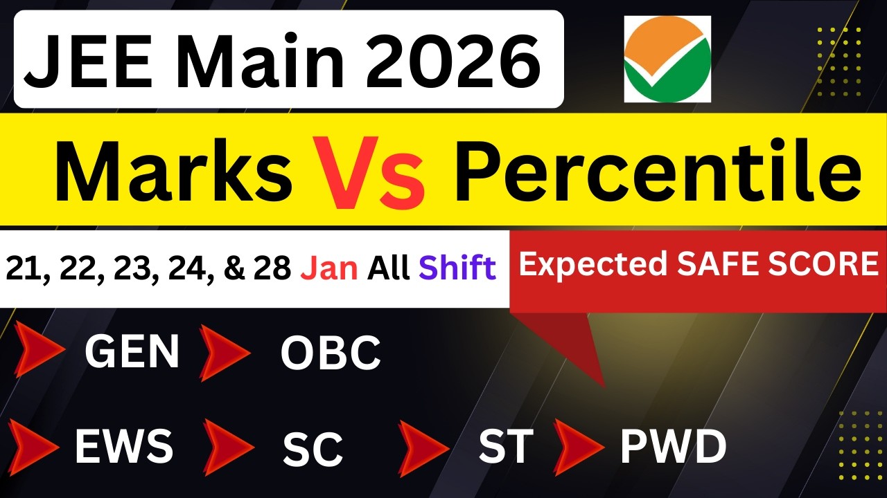 Marks Vs Percentile JEE Mains 2026 😱| JEE Main 2026 🔥 Cut off | JEE ...