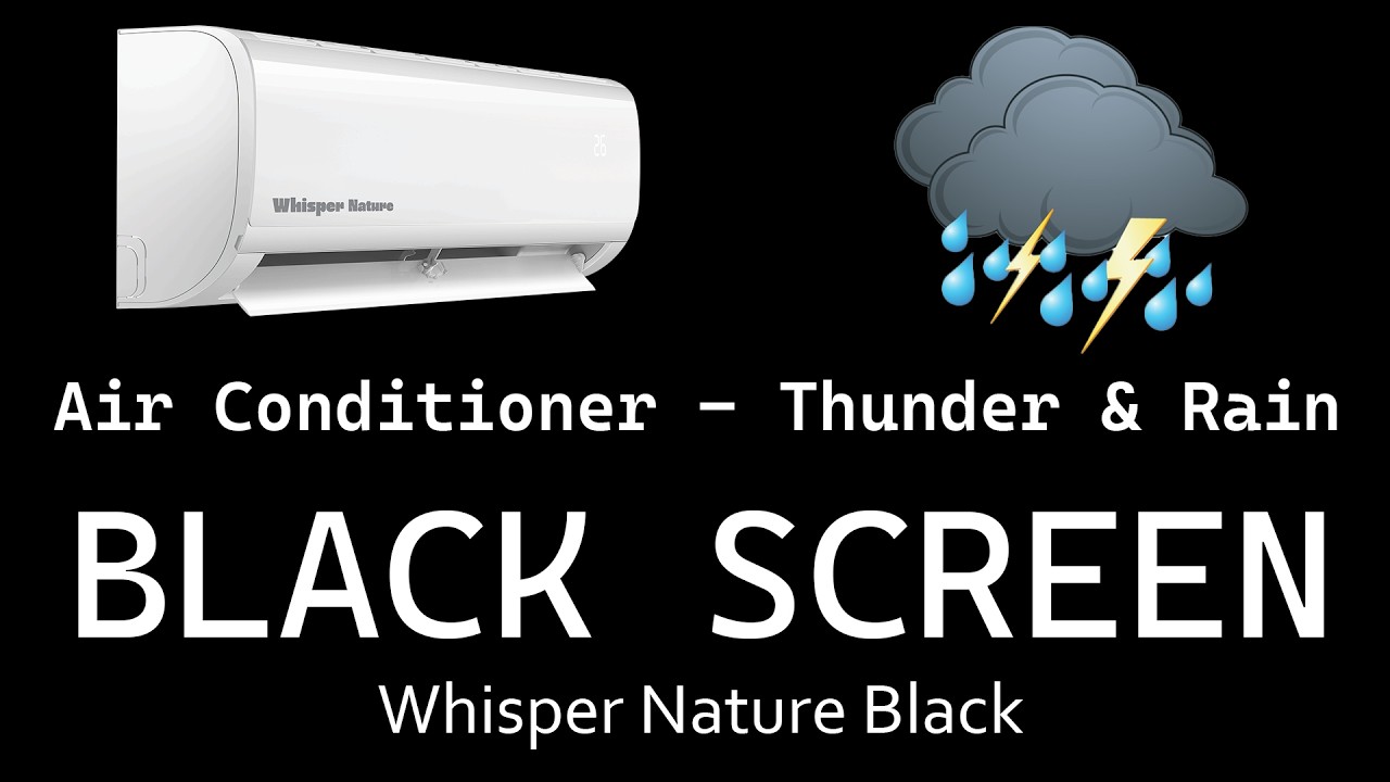 Fall Asleep Fast with Ac Noise & Heavy Rain - 8 Hours Of Relaxing Ambient