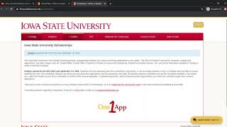 Scholarship Opportunities- Iowa State University